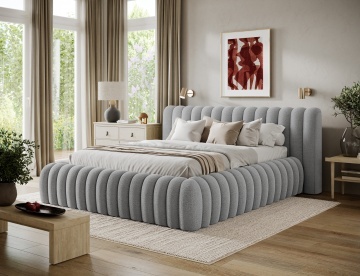 Pat tapițat ELTAP Carilla Bed, 140x200 cm, gri, Royal 04 – fotografie de catalog a modelului