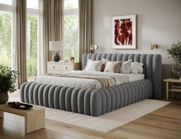 Pat tapițat ELTAP Carilla Bed, 160x200 cm, gri, Sola 06 – fotografie de catalog a modelului
