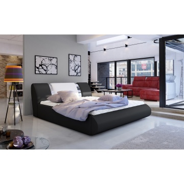 Pat tapițat ELTAP Flavio, 180x200 cm, negru, Soft 11 – prezentare vizuală a designului
