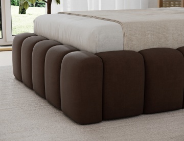 Pat tapițat ELTAP Lamica, 90x200 cm, maro închis, Nube 22 – prezentare a produsului dintr-un alt cadru – cadru alternativ al produsului