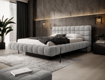 Pat tapițat ELTAP Magentta, 180x200 cm, alb, Royal 04 – fotografie de catalog a modelului