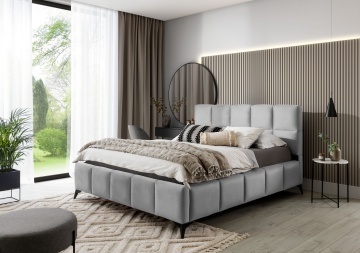 Pat tapițat ELTAP Mist, 160x200 cm, gri, Nube 3 – fotografie de catalog a modelului
