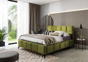 Pat tapițat ELTAP Mist, 160x200 cm, verde, Loco 33 – fotografie de catalog a modelului