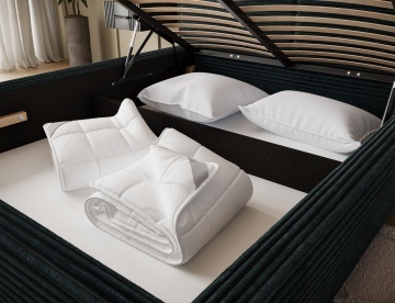 Pat tapițat ELTAP Pesillo Bed, 140x200 cm, verde închis, Modullo 35 – vedere suplimentară a modelului – cadru alternativ al produsului