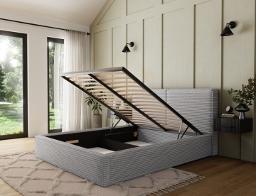 Pat tapițat ELTAP Pesillo Bed, 160x200 cm, gri deschis, Modullo 03 – imagine de prezentare din galeria produsului – cadru alternativ al produsului
