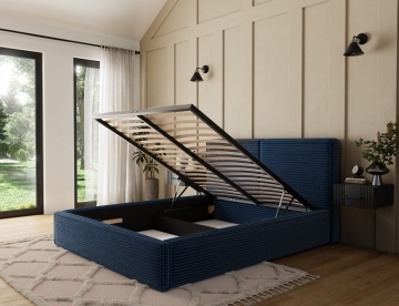 Pat tapițat ELTAP Pesillo Bed, 180x200 cm, bleumarin, Modullo 40 – imagine de prezentare din galeria produsului – cadru alternativ al produsului