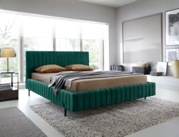 Pat tapițat ELTAP Plissa Bed, 140x200 cm, verde închis, Nube 35 – prezentare a produsului dintr-un alt cadru