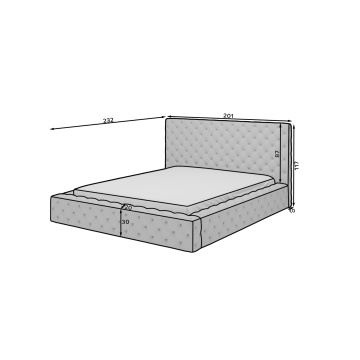 Pat tapițat ELTAP Princce, 160x200 cm, negru, Softis 11 – prezentare a produsului dintr-un alt cadru