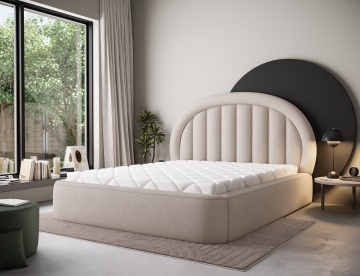 Pat tapițat ELTAP Tapedo Bed, 160x200 cm, bej, Xillar 18 – prezentare vizuală a designului