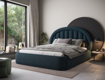 Pat tapițat ELTAP Tapedo Bed, 180x200 cm, bleumarin, Amore 40 – fotografie de catalog a modelului