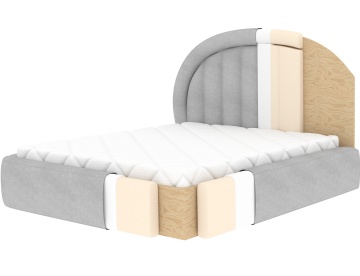 Pat tapițat ELTAP Tapedo Bed, 180x200 cm, bleumarin, Amore 40 – prezentare finală din galeria produsului