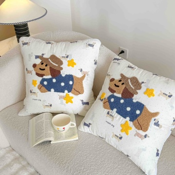 Pilotă copii JoJo Home 2 în 1, alb, 150x200 cm - pernă decorativă