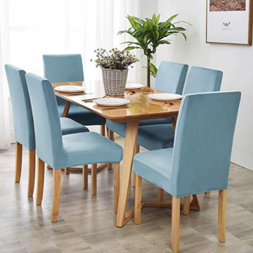 huse elastice scaun culoare bleu