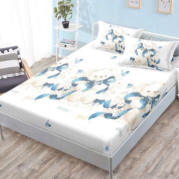 Set cearceaf cu elastic + 2 fețe de pernă, 3 piese, policoton, G-263