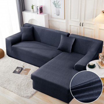 Set huse elastice pentru coltar, uni, bleumarin, HEJ-54
