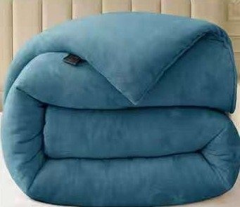 Set pilotă plușată gofrată Johnnie Home 200x230 cm + 2 fețe de pernă 50x70 cm, albastru petrol, 3 piese – pilotă pliată