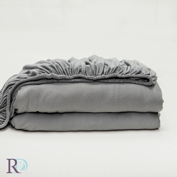 Cearceaf cu elastic 100% viscoză Gri | Husă de pat premium