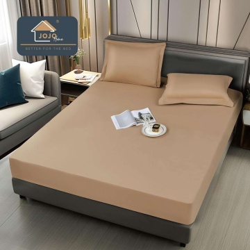 Husa de pat impermeabila cu elastic, policoton, 90/160/180x200 cm, Maro, HIJ-10