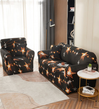husa elastica pentru canapea 2 locuri culoare negru