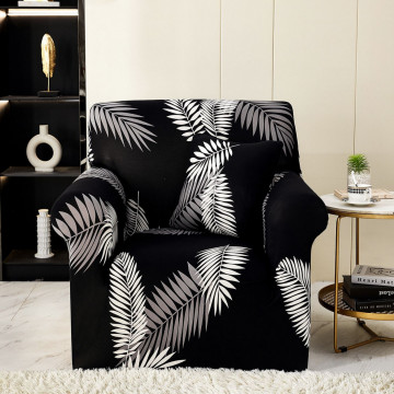 Husa elastica pentru fotoliu, cu brate, negru / gri, HEJ1-48