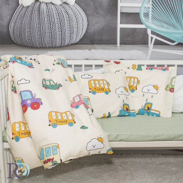 Set de pătuț pentru bebeluși Kolichki din 100% bumbac satin