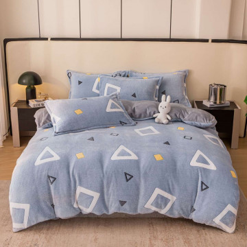 Lenjerie cocolino culoare albastru / alb