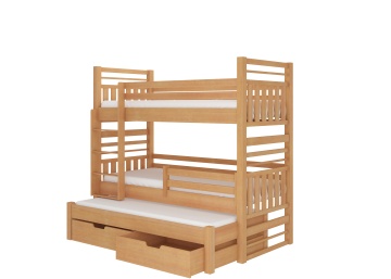 Pat copii ADRK HIPPO – 80x180 cm – Fag – fotografie de catalog a modelului – cadru alternativ al produsului