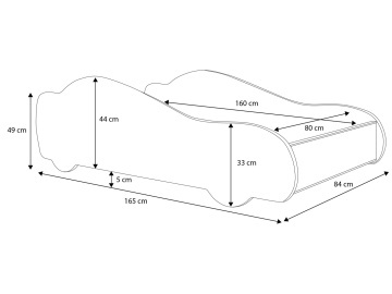 Pat copii ADRK SPIDER – 80x160 cm – Roșu – prezentare alternativă a modelului