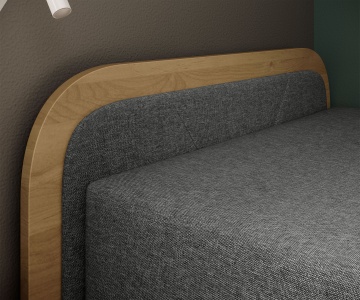 Pat ELTAP Parys, 80x190 cm, gri, Sawana 21 BONELL INTEGRATĂ – prezentare vizuală a designului
