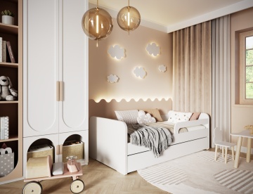 Pat pentru copii ELTAP Duuli, with a mattress, 80x160 cm, alb – imagine suplimentară din galeria modelului