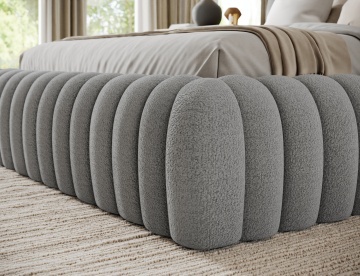 Pat tapițat ELTAP Carilla Bed, 140x200 cm, gri, Royal 04 – prezentare a produsului dintr-un alt cadru