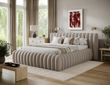 Pat tapițat ELTAP Carilla Bed, 180x200 cm, bej, Sola 18 – fotografie de catalog a modelului