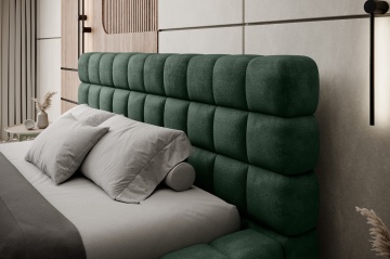 Pat tapițat ELTAP Dizzle Bed, 140x200 cm, verde, Amore 35 – fotografie suplimentară de catalog