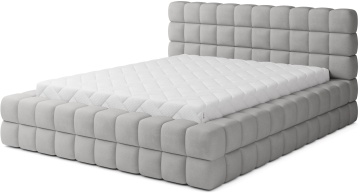 Pat tapițat ELTAP Dizzle Bed, 180x200 cm, gri, Touch 03, CU SOMIERĂ METALICĂ, Mecanism pe gaz, CU LADĂ