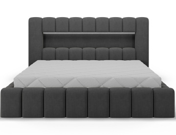 Pat tapițat ELTAP Lamica, 160x200 cm, gri închis, Monolith 97 – vedere generală a produsului – cadru alternativ al produsului