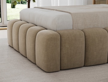 Pat tapițat ELTAP Lamica, 90x200 cm, maro deschis, Nube 20 – prezentare a produsului dintr-un alt cadru – cadru alternativ al produsului