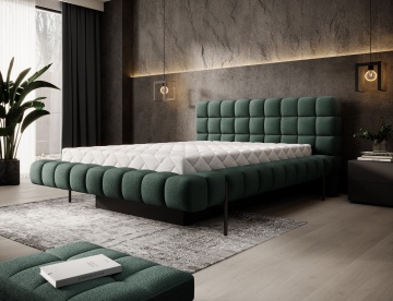 Pat tapițat ELTAP Magentta, 160x200 cm, verde, Amore 35 – fotografie suplimentară de catalog