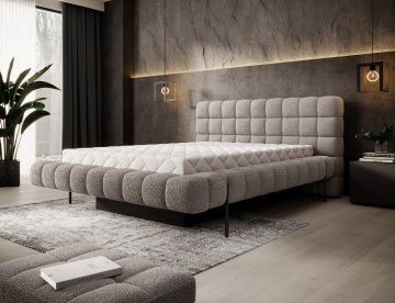 Pat tapițat ELTAP Magentta, 180x200 cm, maro, Royal 20 – fotografie suplimentară de catalog