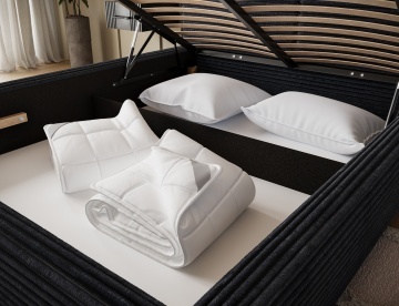 Pat tapițat ELTAP Pesillo Bed, 180x200 cm, negru, Modullo 10 – vedere suplimentară a modelului – cadru alternativ al produsului