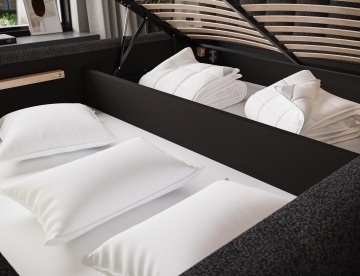 Pat tapițat ELTAP Tapedo Bed, 140x200 cm, gri închis, Royal 05 – imagine suplimentară din galeria modelului