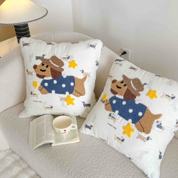 Pilotă copii și bebeluși JoJo Home 2 în 1, alb, 100x145 cm - pernă decorativă