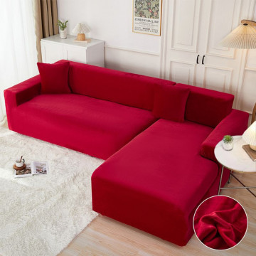 set 2 huse uni pentru coltar culoare rosu