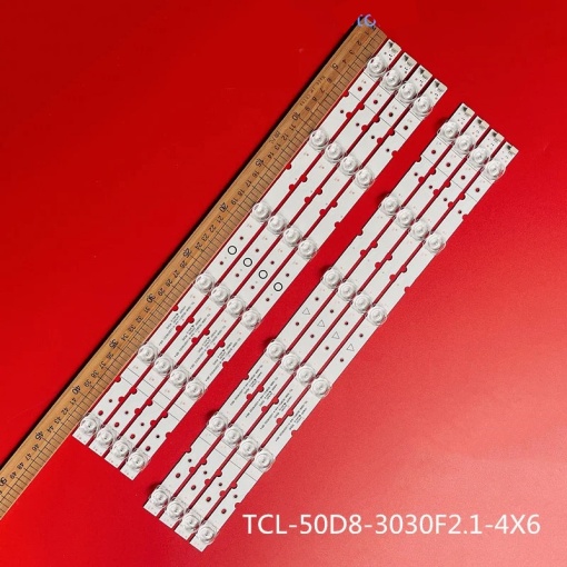 Set barete led tv TCL 50 inch 4C-LB5006-YH03J TCL-50D8-3030F2.1-4X6-A-KX20190322 , 4C-LB5006-YH04J TCL-50D8-3030F2.1-4X6-B-KX20190322 , 450MM+436MM ,4*( 6LED+6LED) , 6V
