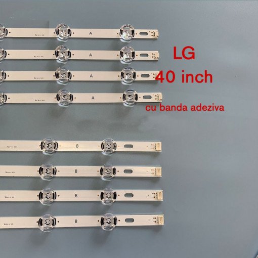 Set barete led TV LG Innotek 40 inch, 8 barete de 4 leduri, Innotek DRT4.0 REV07 A+B Type SVL400 6916L-0885A 0884A