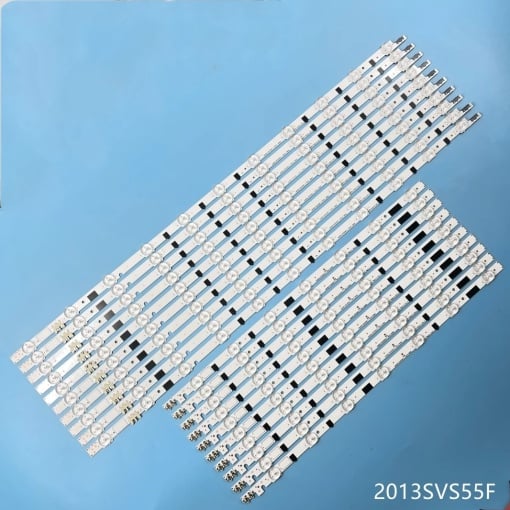 Set barete led tv SAMSUNG 55 inch 2013SVS55F R 7 ; D2GE-550SCA-R3; 2013SVS55F L 11; D2GE-550SCB-R3 , BN96-25312A & BN96-25313A; 10*(7led+11led); 3v; 466mm+704mm