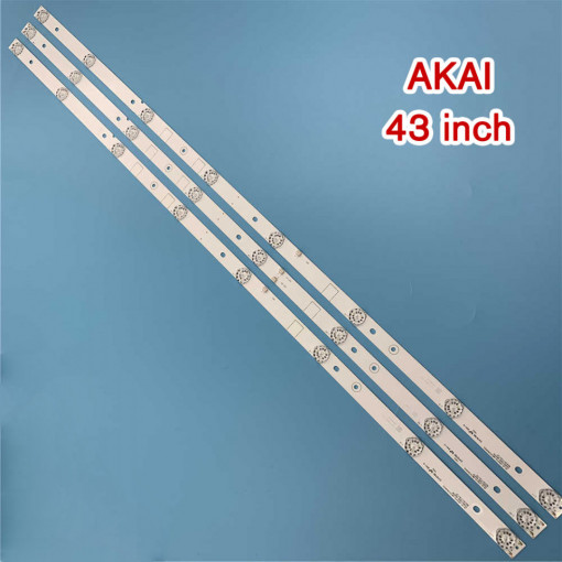 Barete led tv AKAI 43 inch JS-D-JP4310-B81EC JS-D-JP4310-A81EC, 3 barete 8 leduri