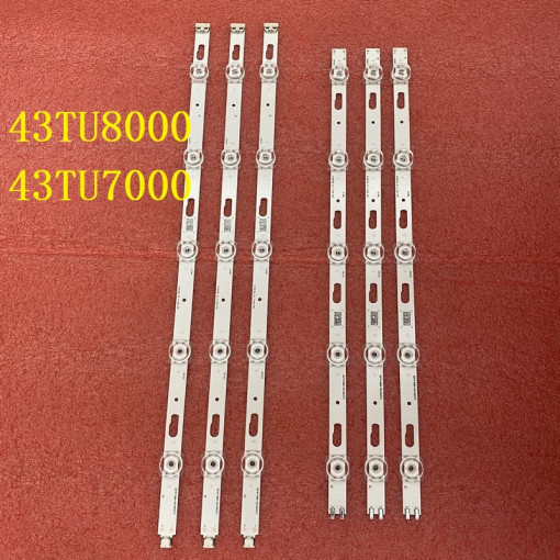 Set barete led tv Samsung 43 inch JL.D430A1330-408AL R-M_V02 V0T7-430SMA B-R0 UE43TU8072U, 3 x (5+5) led, 3v , 805mm