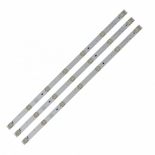 Set barete led tv Vortex 32 inch LED-V32ZH8DC SZ32D07-ZC14F-02 G01-315-BK071 OD315D07-ZC15F-01 3 x 7 led, 6V, 598mm