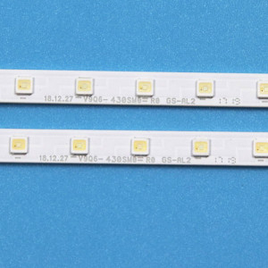 Set barete led tv Samsung 43 inch Qled V9Q6-430SM0-R0; QE43Q60RAT, QE43Q60T; 2 x 38 led Blue, 3V, 463 mm - Img 2
