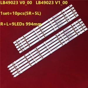 Set barete led tv PHILIPS 49 inch LB49021 V0_00 ; LB49023 V0_00 ; LB49021 V1_00 ; LB49023 V1_00 5*9LED , 3V , 994 mm